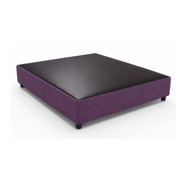 Base de cama king size tapizada con laterales en tela miteza morada Reinicia 21 Muebles