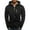 Black, variant on Men's Hoodies Pullover Winter Splice Sleeve Blouse with Zip Cap Long Sweater Coats Jackets Fall Clothes Tops Hooded Sweatshirts Black L