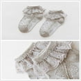 thumbnail image 2 of Infant Baby Girls Ruffle Socks Toddler Dress socks,Pack of 3/5/6 Baby Frilly Lace Ankle Socks, 2 of 7