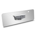 thumbnail image 2 of Cadillac 3D Crest Chrome Metal Logo 12" x 4.25" European Look Chrome Half-Size Stainless Steel License Plate, 2 of 5