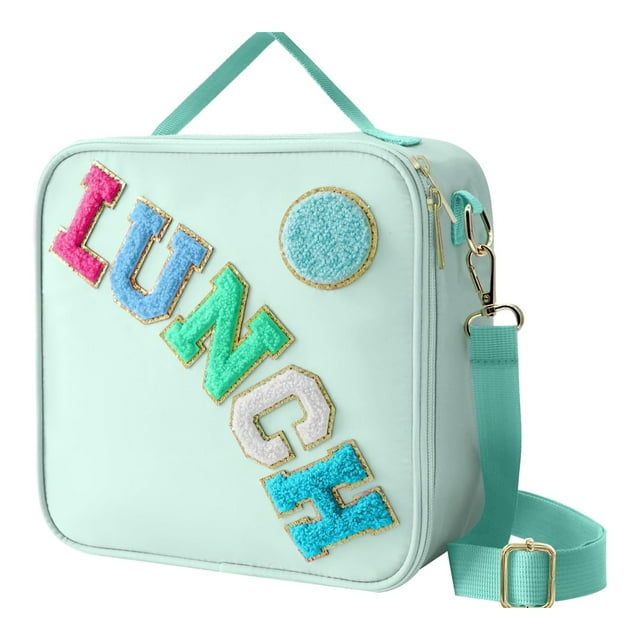 Sac à Lunch Isolé Mignon pour Enfants Adolescents Filles Garçons avec Bretelles Réglables Sac à Lunch Pique-Nique Scolaire Sacs à Collation en Silicone Réutilisables Enfants