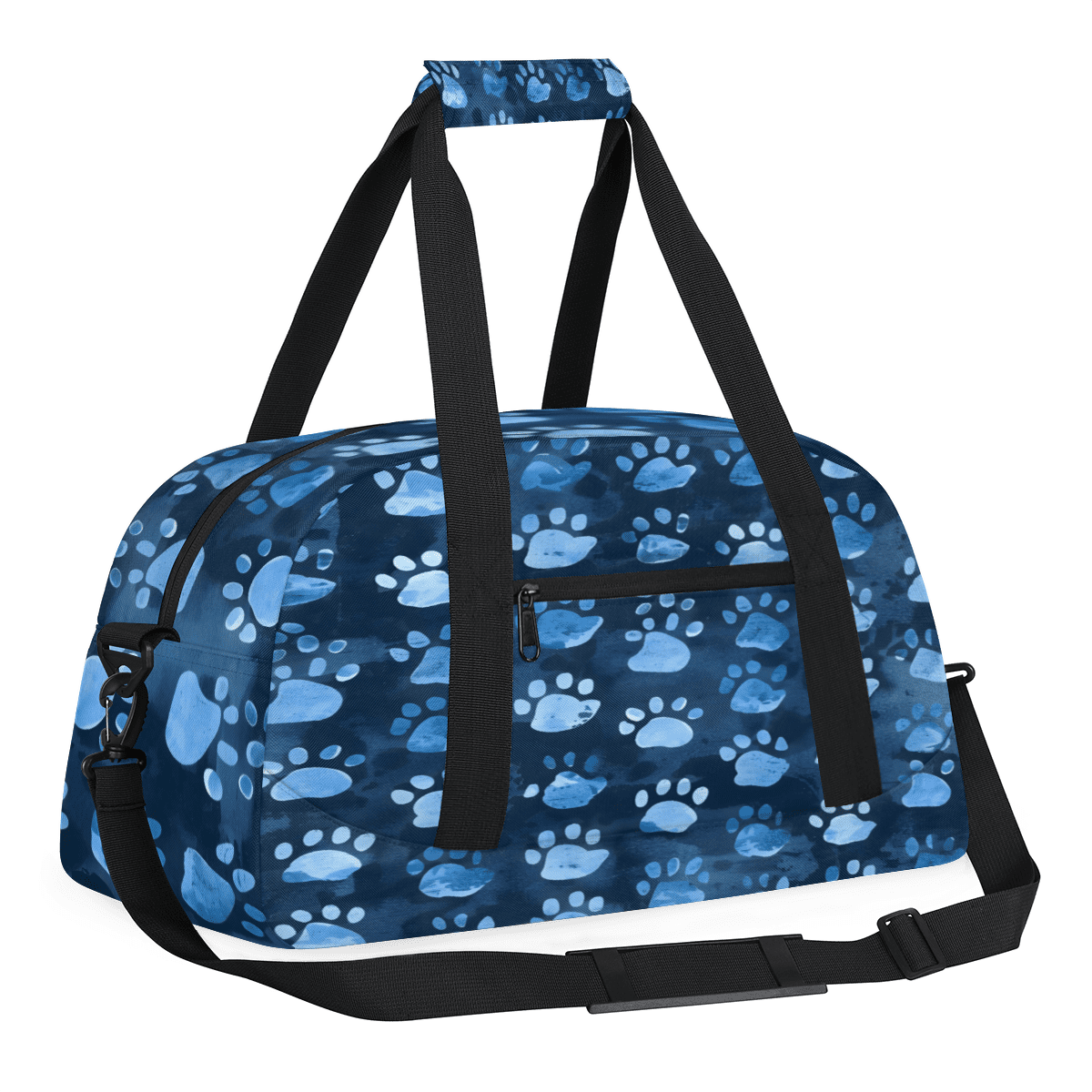 Herdesigns Sports Duffle Bags Travel Duffle Bag Gym Bag Dog Paws Puppy Cat Footprint Weekender Travel Bag Waterproof Overnight Bag Carry On Travel Tote Bag Dance Bags