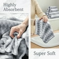 thumbnail image 3 of Smuge Extra Large Bath Towel Sets of 8, 2 Large Bath Towels Oversized, 2 Hand Towels, 4 Washcloths, Soft Microfiber, Quick Dry, Highly Absorbent Bath Towels for Bathroom Kitchen Spa(Light Gray), 3 of 8