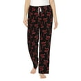 thumbnail image 2 of Goofa Red Snake Printed Soft Pajama Pants for Women, Wide Leg Comfy Casual Lounge Yoga Pants-Medium, 2 of 9