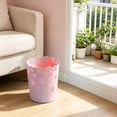 thumbnail image 6 of Ciozy Trash can Room Decor Hollow Flower Shape Plastic Lidless Round Garbage Container Bin for Bathroom, Kitchen, Bedroom, Home Office, College Dormitory (Pink, S), 6 of 6