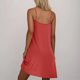 thumbnail image 4 of Camisón de mujer con bolsillos, sin mangas, con pliegues en la parte delantera, cuello redondo, 4 of 7