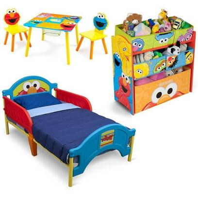 Sesame Street Bedroom Set with BONUS Toy Organizer