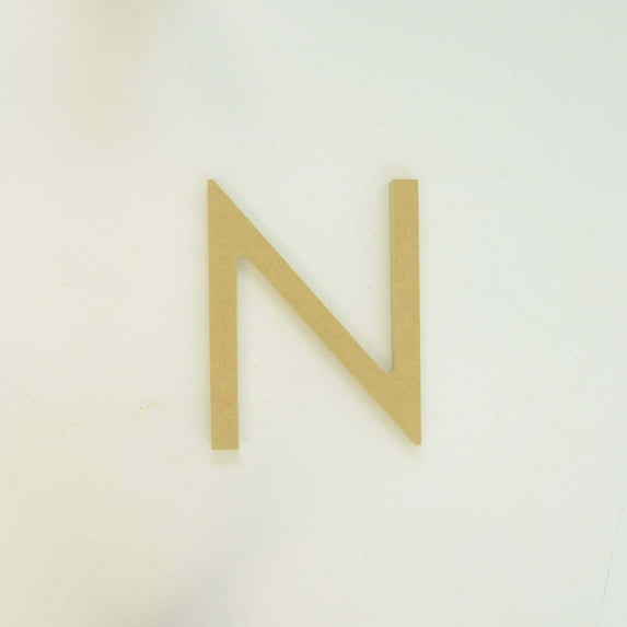 Package of 1, 6 Inch X 3/4" Thickness MDF Letter N in The Century Gothic Font, Thick, Upper Case for Art & Craft Project, Made in USA