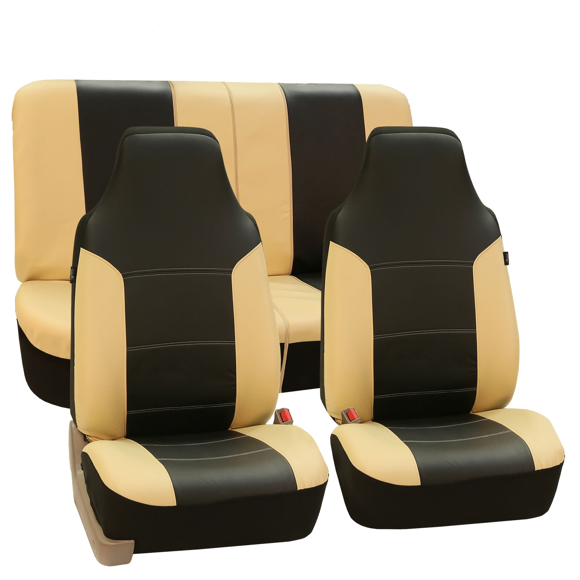 FH Group Royal PU Leather Full Set Airbag Compatible and Split Bench