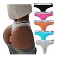 thumbnail image 1 of Tangas De Algodón Con Letras Para Mujer, Paquete De 5 Uds., 1 of 8