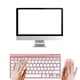 thumbnail image 2 of ColoMX 2.4g Mini teclado inalámbrico teclado teclado ultrafino con mouse para la oficina en casa (oro rosa, sin batería), 2 of 7