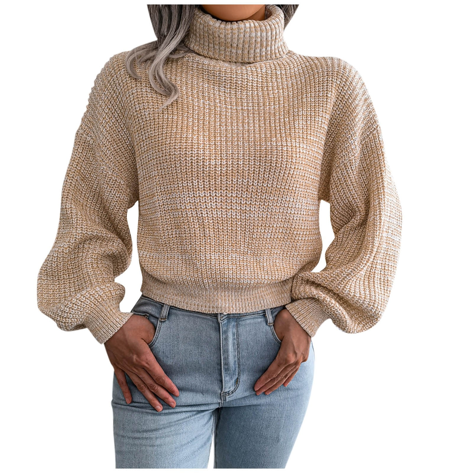 Chunky Mélange Knit Sweater