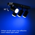 thumbnail image 6 of LEONLITE Smart LED Track Lighting, WiFi RGBCW Track Lighting Fixtures, 4 Head Ceiling Spot Light, Compatible with Alexa/Google Home/Siri, 16 Million Colors with Remote, 2400-5000K Dimmable, 30W, Black, 6 of 7