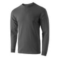 thumbnail image 2 of Men's Premium Crewneck Long Sleeve T-Shirts Classic Fit Mid-Weight Everyday Cotton Shirt, 2 of 6