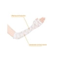 thumbnail image 4 of INSPIRE CHIC Women's Sunshine Protection Thin Lace Sunscreen Arm Cooling Sleeve White, 4 of 5