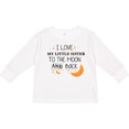 thumbnail image 3 of Inktastic I Love My Little Sister to the Moon and Back Boys or Girls Long Sleeve Toddler T-Shirt, 3 of 5