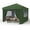 Green, variant on Twister.CK 10x10ft Pop Up Canopy Tent, Outdoor Canopy with 4 Removable Sidewalls, Heavy Duty Gazebo Commercial Instant Tent Shelter, White