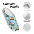 thumbnail image 5 of Disketp Building Truck Women's Men's Slippers Plush Slip-On House Slipper for Winter Indoor Soft Cushion Non-slip Fluffy Slides Slippers-39/40, 5 of 7