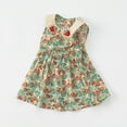 thumbnail image 4 of LYMAYTER Little Girls Soft Dresses for Kids Baby Floral Sleeveless Princess Dress for 12m-8 Years Toddler Cotton Casual Dress Sundress, 4 of 9