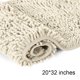 thumbnail image 5 of Kearding Alfombrilla inferior adhesiva de fusión en caliente para un fuerte agarre y absorción de estabilidad Alfombrilla de suelo Chenille Juegos de accesorios de baño Blanco lechoso 20*32 pulgadas, 5 of 6