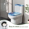 thumbnail image 4 of COEQINE Blue Marble Butterfly Toilet Lid Dust Cover 2 Pcs Set, Machine Washable Elastic Bottom Stretchable Bathroom Toilet Lid Cover, Fits Most Tanks & Lids, 4 of 7