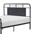thumbnail image 4 of Cardy Full Size Metal Bed- Rounded Profile- Mottled Silver Finish Panels, 4 of 6