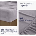 thumbnail image 5 of RUVANTI Polar Fleece Sheet Set Full Size – Ultra Soft Plush Bed Sheets, Double Brushed Anti-Pilling Finish, Warm Cozy Winter Bedding with 15-Inch Deep Pocket, 4 Piece Set, Cool Grey, 5 of 9