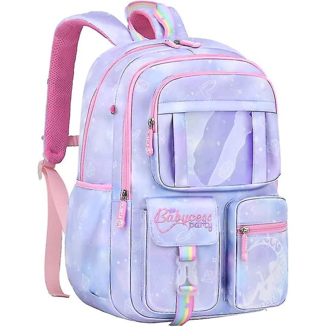 Mochila Ifeng para niñas - Mochila linda del arco iris Mochila de viaje de gran capacidad, Mochila ligera de princesa Escuela para niñas