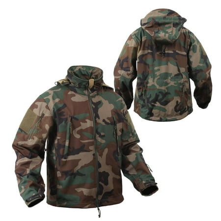 Special Ops Tactical Soft Shell Jacket Woodland Camo
