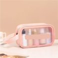 thumbnail image 3 of Portable Makeup Bag Large Capacity Make Up Brushes Lipstick Powder Travel Cosmetics Storage Toiletry Bag Waterproof Transparent, 3 of 5
