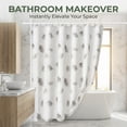 thumbnail image 5 of REGALWOVEN Printed Shower Curtain ,Waterproof PEVA Bath Shower Curtain Sets with 12 Hooks for Bathroom Decor Leaves 71"W x 71"L, 5 of 7