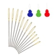 thumbnail image 2 of de 12 agujas de coser a mano con ojos grandes, agujas de coser con enhebradores y agujas de botellas para coser a mano, manualidades de gan, 2 of 9