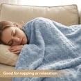 thumbnail image 3 of EMONIA Soft Throws for Sofa, Twin Size Cozy Checkered Blanket Gifts for Women Men, Warm Fleece Throw Blanket for Couch Bed, Home Decor Blankets and Throws, Slate Blue, 60x80 Inches, 3 of 13