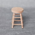 thumbnail image 3 of 1PC 1 12 Maison de Poupée Accessoires Miniatures Tabouret en Bois Chaise de Poupée Meubles de Maison, 3 of 5