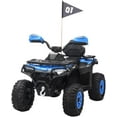 thumbnail image 1 of 12V Electric Ride On Car for 3-8 Years, 2 * 45W Motor, Remote Control, LED Lights, Music Player & Emergency Brake, Battery PoweRed Cars,Blue, 1 of 7