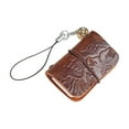 thumbnail image 2 of Mini Pocket Notebook Carved Leather Light Brown,1*Mini Pocket Notebook,Super Mini Pocket Notebook Creative Cowhide Handmade Jewelry Notepad Multi Purpose Mini Leather Ledger, 2 of 9