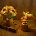 thumbnail image 4 of Artificial Sunflower Night Light Handmade Great Craftsmanship Night Light for Bedroom Living Room Hotel Balcony, 4 of 4