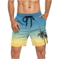 thumbnail image 4 of Lutiedan Mens Swim Trunks Plus Size Lightweight Quick Dry Board Shorts Summer Surf Hawaiian Bathing Suit Beach Shorts with Pockets and Drawstring, 4 of 5