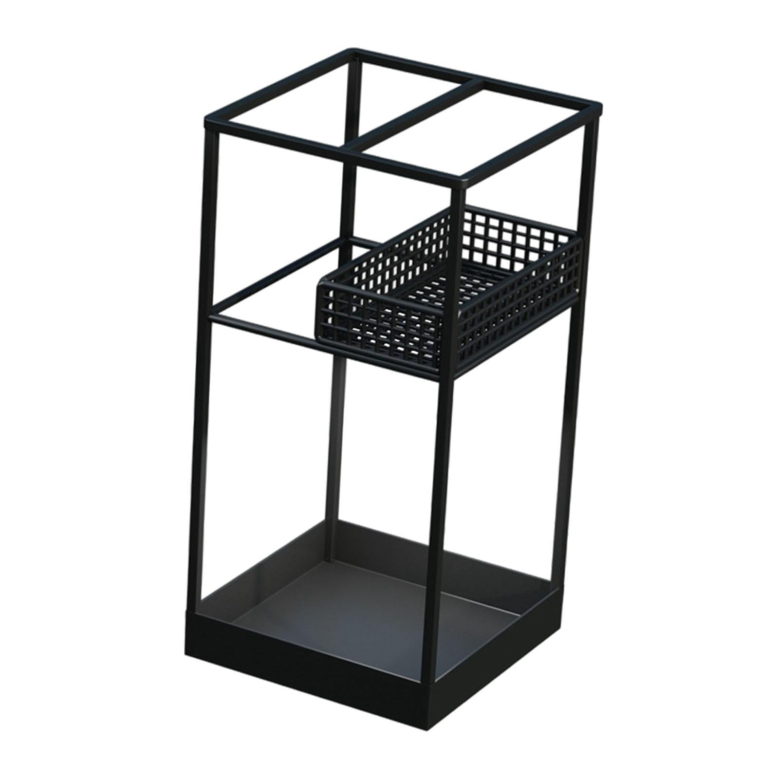 Fiocias Umbrella Stand Stable Space Saving Portable Convenient Umbrella Organizer Holder Black