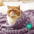 thumbnail image 4 of Manta de cama, color morado, supersuave y acogedora, 130 x 150 cm, 4 of 7