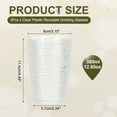 thumbnail image 2 of Uxcell Clear Plastic Reusable Drinking Glasses, 12.8oz Hobnail Drinking Glasses Set Plastic Water Cup Unbreakable Stackable for Beer Cocktail Water Juice Whiskey(Transparent, 2Pcs), 2 of 7