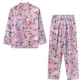 thumbnail image 4 of Suhoaziia Pajamas Womens Soft Tredny 2PCS Nightwear Indoor Button-Down Christmas Santa Loungewear Matching Set,Durable Tracksuit with Pockets Size S Fall/Winter Clothing, 4 of 6