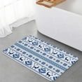 thumbnail image 4 of Bathroom Rugs 18x30 Inch Area Rug for Bedroom Decor, Absorbent Low Profile Outdoor Rug Home Decor Kitchen Rugs Carpet, Christmas Blue Snowflake and Elk Door Mat Floor Mats for Living Room Decor, 4 of 6