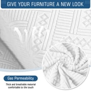 TAOCOCO Recliner 3 Seater Sofa Slipcover Anti-Slip Couch Cover for Reclining Sofa Home Furniture Protector, Beige