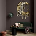 thumbnail image 6 of UGJSH Metal Moon Wall Decor, Moon Wall Art Metal, Mandala Wall Art, Wall Decor for Bedroom, Living Room, Office, Outdoor (Black, 17" W x 24" H / 43x60cm), 6 of 7