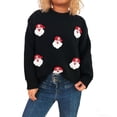 thumbnail image 1 of BLVB Chandail de Noël Laid pour Femmes Col Rond Mignon Chandail Tricoté Chandail pour Fête des Fêtes Cadeaux de Noël pour Femmes, 1 of 7