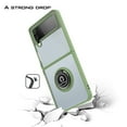 thumbnail image 2 of CoverON For Samsung Galaxy Z Flip 4 Phone Case, Clear Back Ring Holder Kickstand Cover, Green, 2 of 7