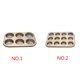thumbnail image 5 of Worallymy 6/12 agujeros redondos molde para magdalenas antiadherente de acero al carbono molde para magdalenas bandeja para hornear bandejas para horno Worallymy JD735810725, 5 of 7