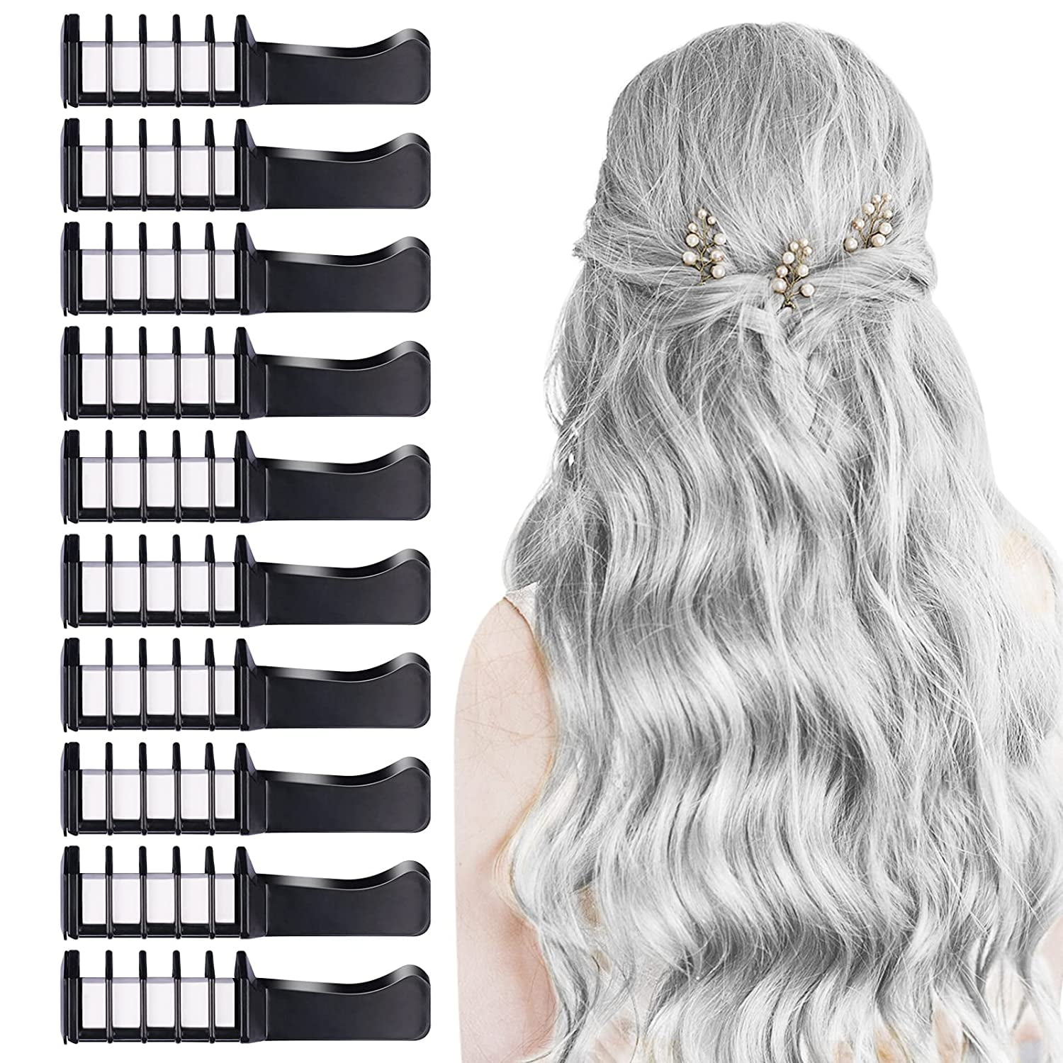 10 PCS Hair Chalk Comb, TOROKOM Temporary Bright Washable Hair Color Comb  Mini Hair Chalk for Girls Age 4 5 6 7 8 10 Kids Non Toxic Hair Color Dye  for Cosplay