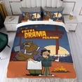thumbnail image 4 of Isla del Drama Total Conjunto de sábanas temático, trío de piezas, cómodo y amigable con la piel, diseño único, regalo de decoración para el hogar para familiares, amigos y fans,173cm *218cm, 4 of 6